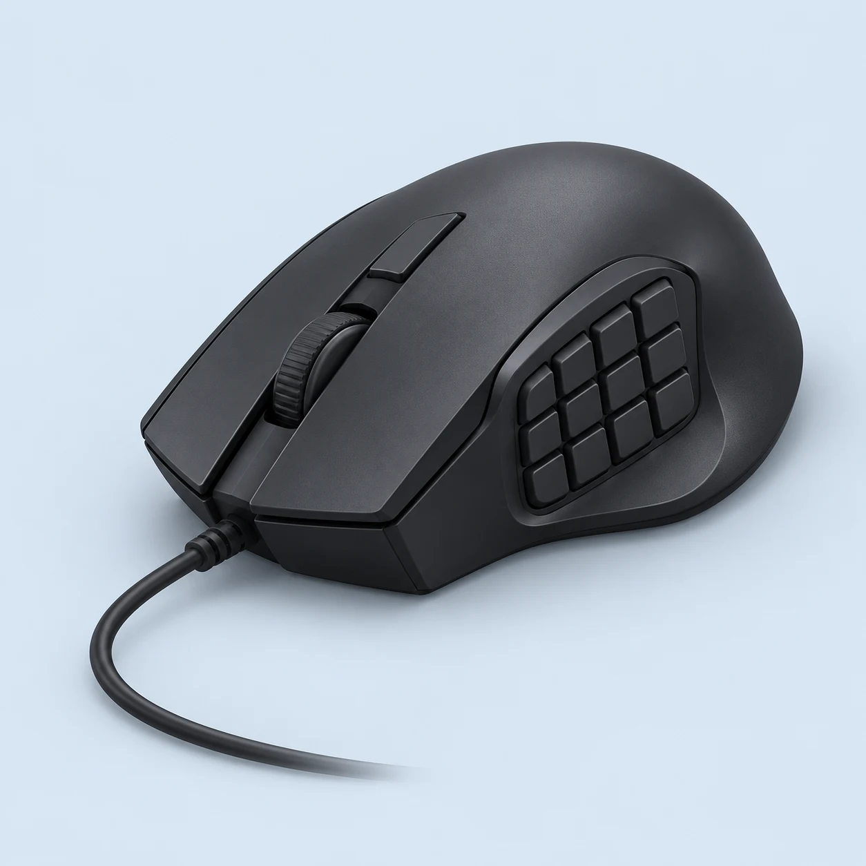 AI illustration of CORSAIR SCIMITAR RGB ELITE; visual reference, not an official product photo